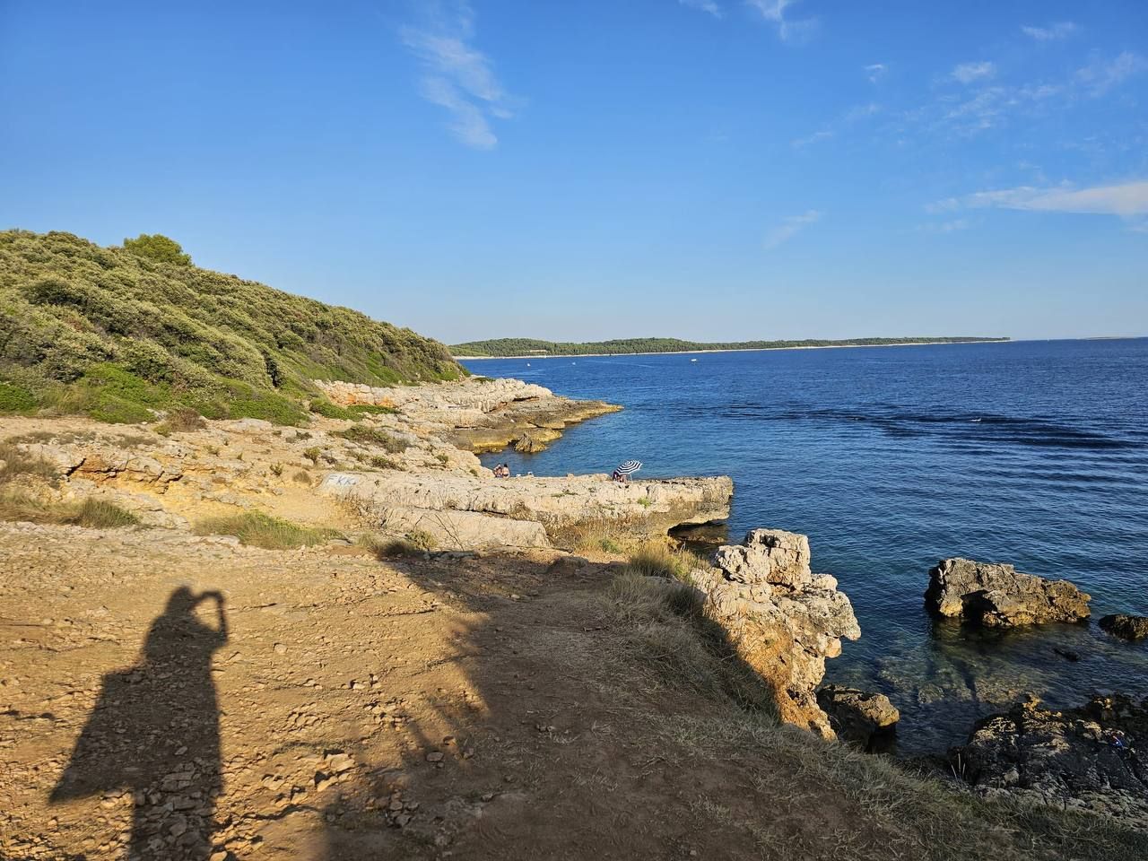 Rocky coast with deep blue sea