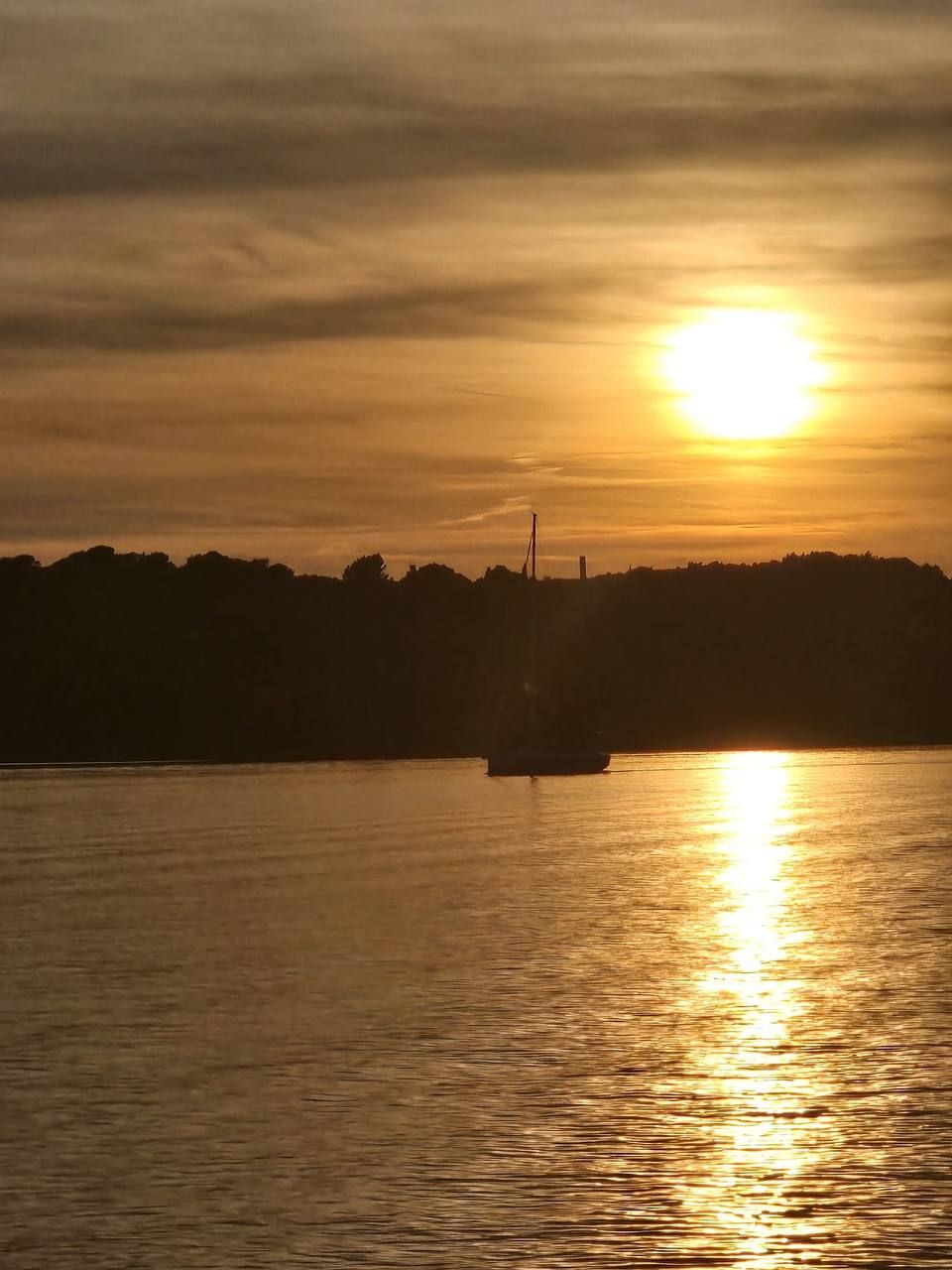 Sunset over Pomer bay